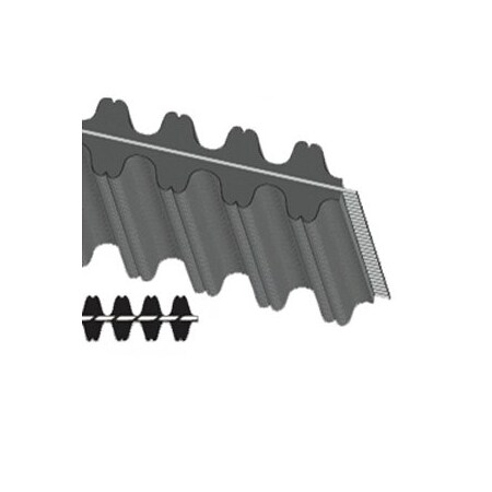 Optibelt Belt, Synchronous; 8MM Pitch; 1760MM Pitch Len 1760-D8M-50